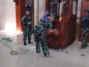Kodim 0719 Jepara Wujudkan Lingkungan Bersih Bersama Masyarakat Membersihkan Tempat Peribadatan
